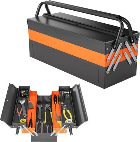 HAPPYGRILL Portable Metal Tool Box, 20